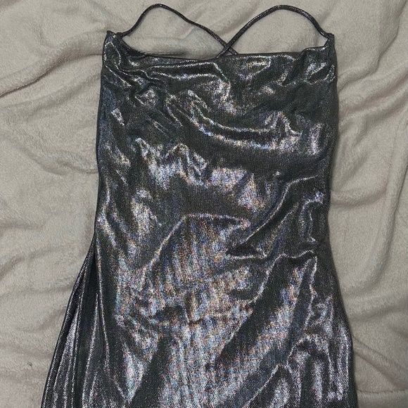 Silver Bodycon Dress - Picture 1 of 3